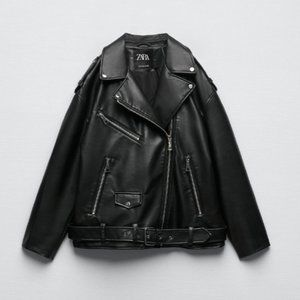 Zara Oversized Leather Jacket